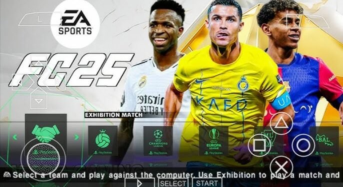 FIFA 25 (EA Sports FC 25) PPSSPP Original Android avec Caméra PS5
